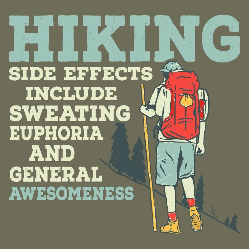Hiking Side Effects Include Sweating Mountain Hike