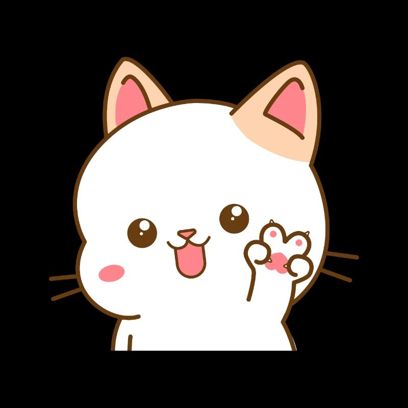 Kawaii cat making peace V sign