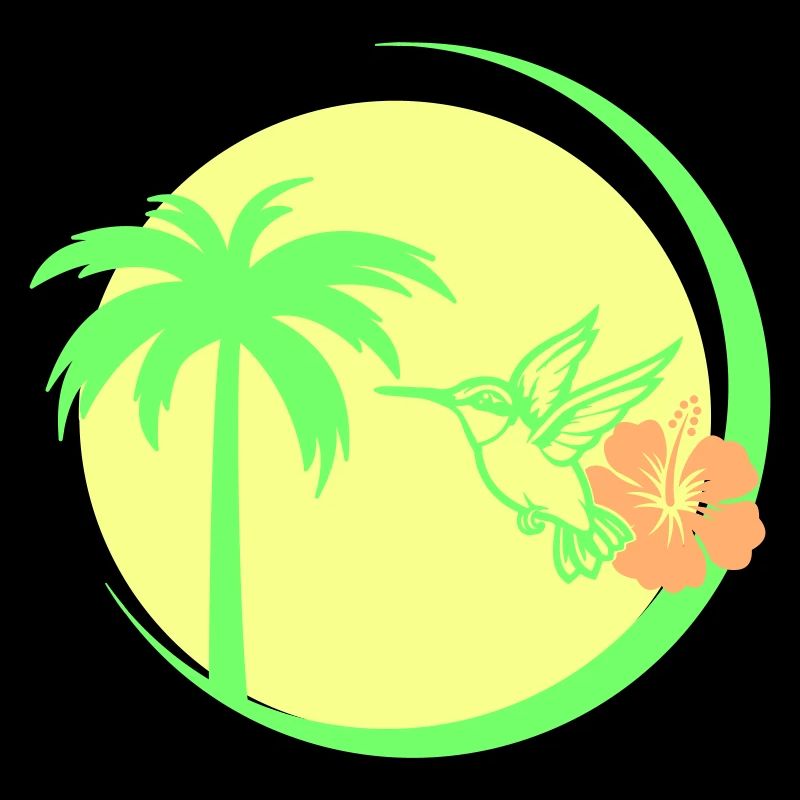 Palm Hummingbird Hibiscus