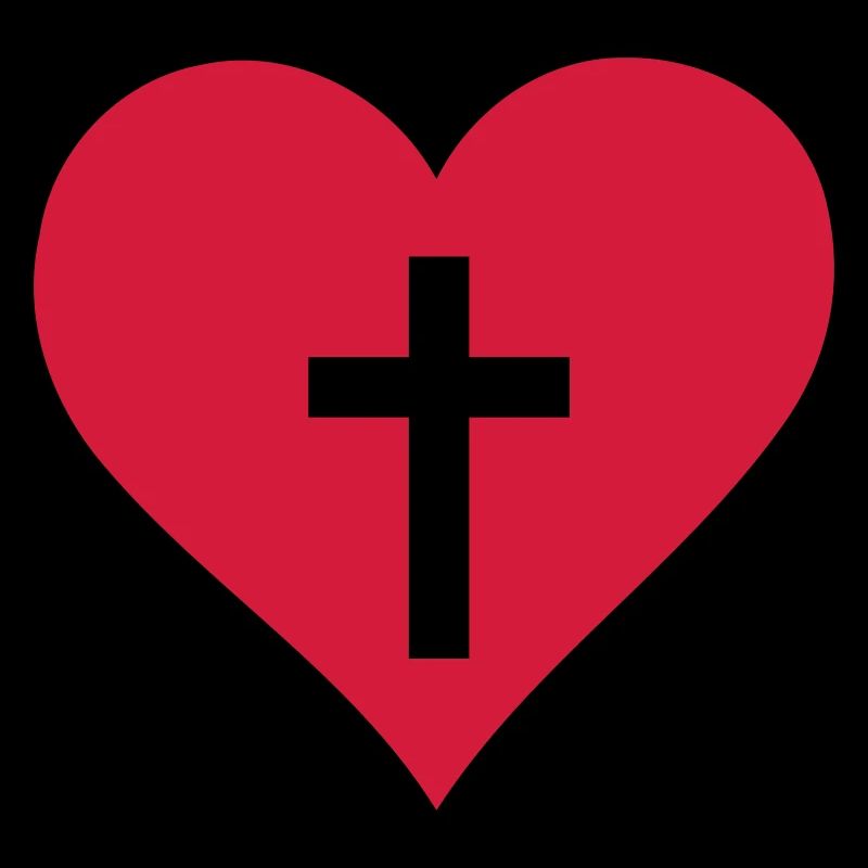Herz mit Kreuz Ausschnitt