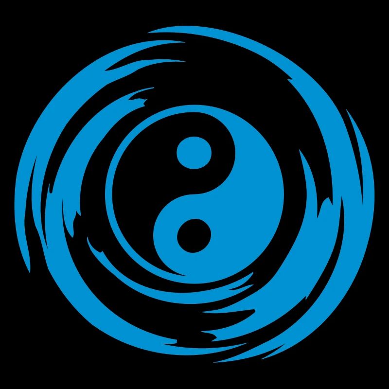 Yin Yang Swirl Design