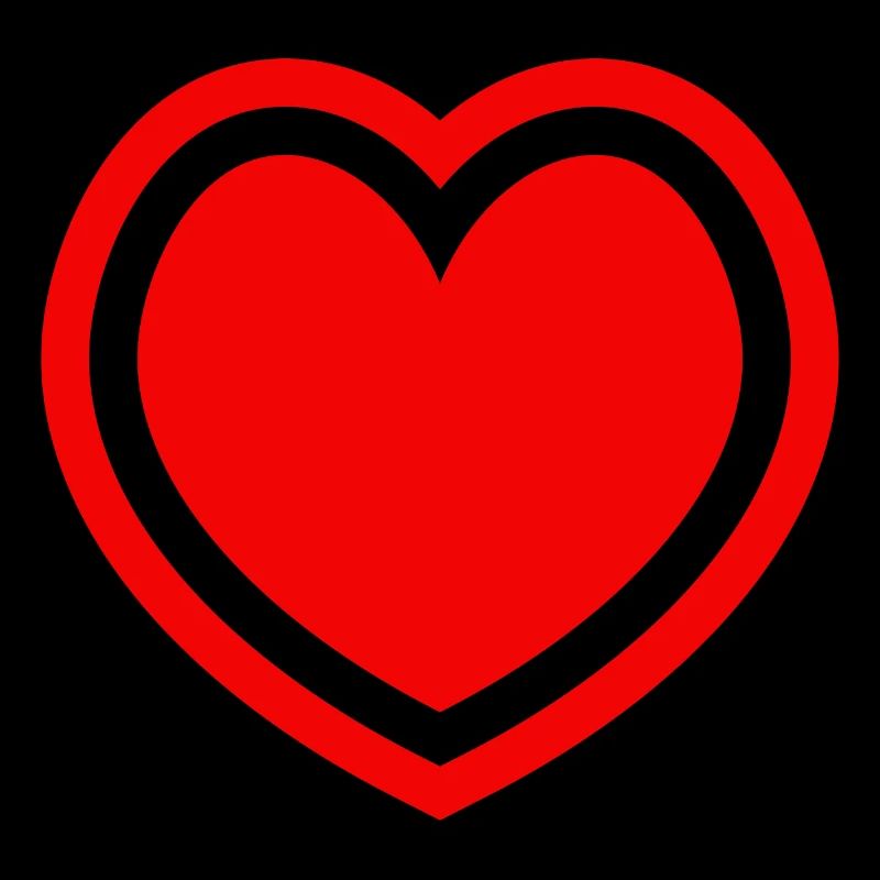 Red Heart Outline