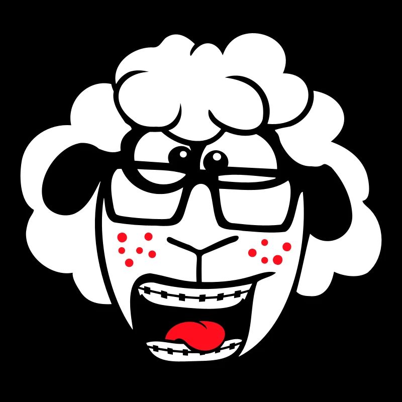 Sheep Nerd Hornglasses Glasses Clasp Geek Smart