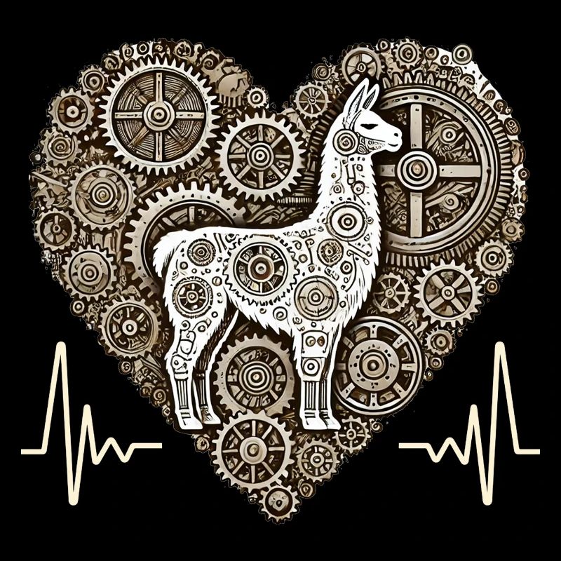 Lama Herzschlag Steampunk