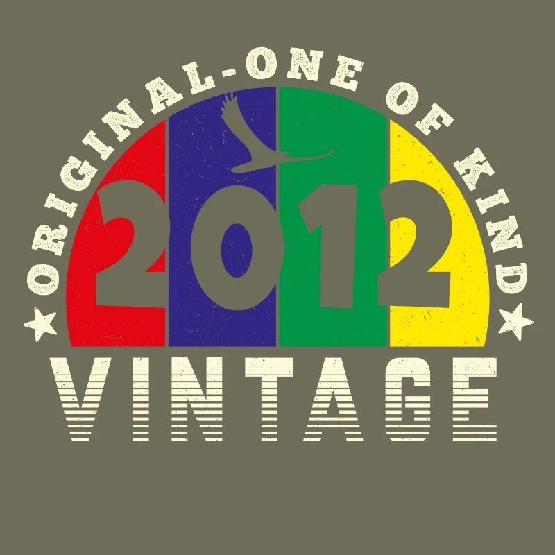 Vintage 2012 Retro - Bursdag