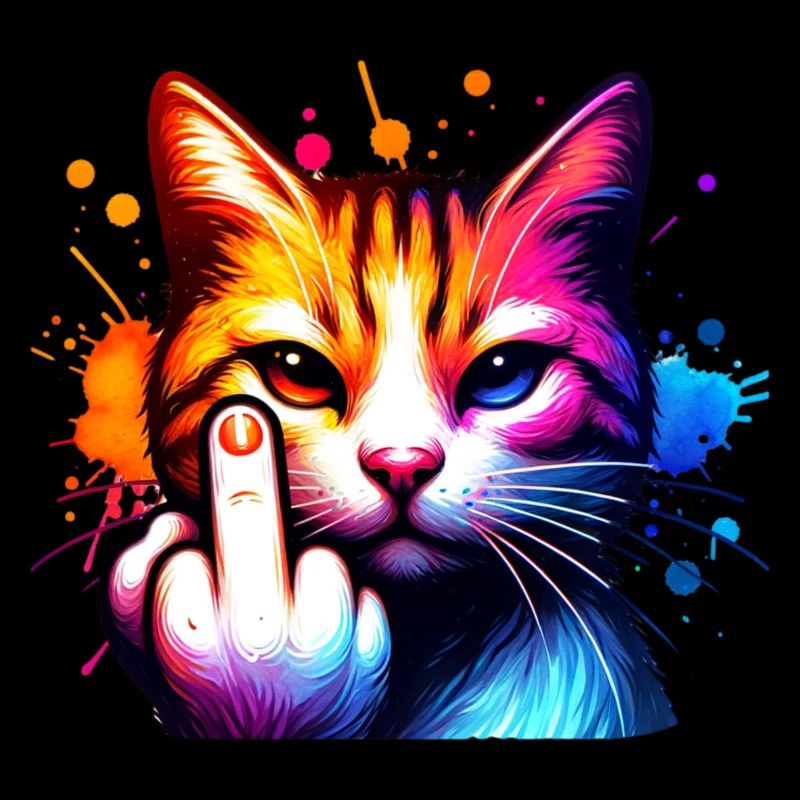 Lustige böse Katze