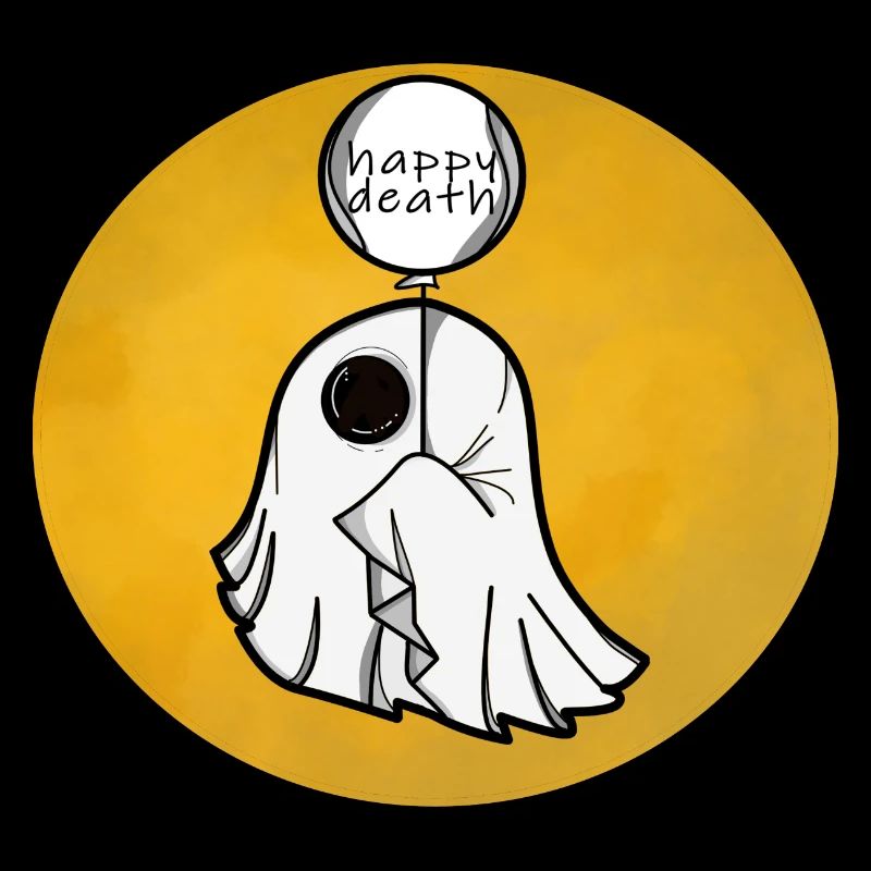 Halloween-Geist mit einem Ballon lustiger gruseliger Geist