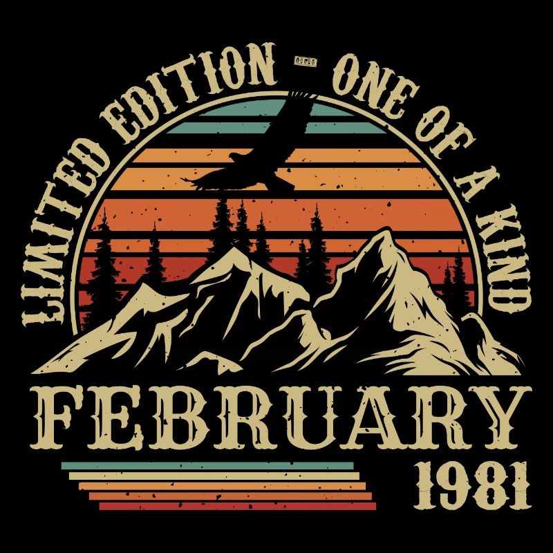Février 1981 Rétro Né en Février 1981 Anniversaire