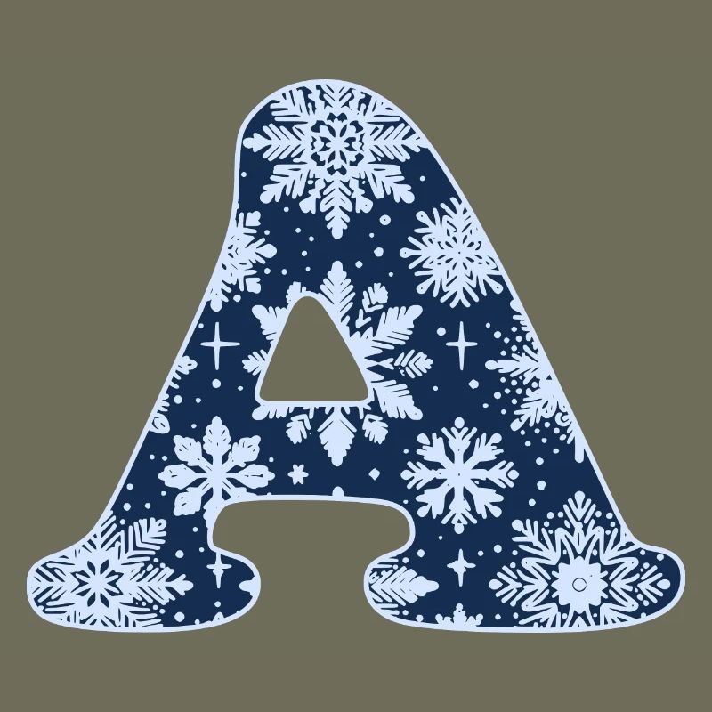 Letter A Snowflakes