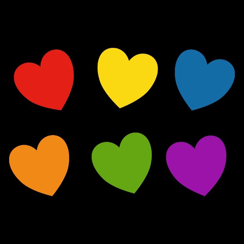 Rainbow hearts Pride