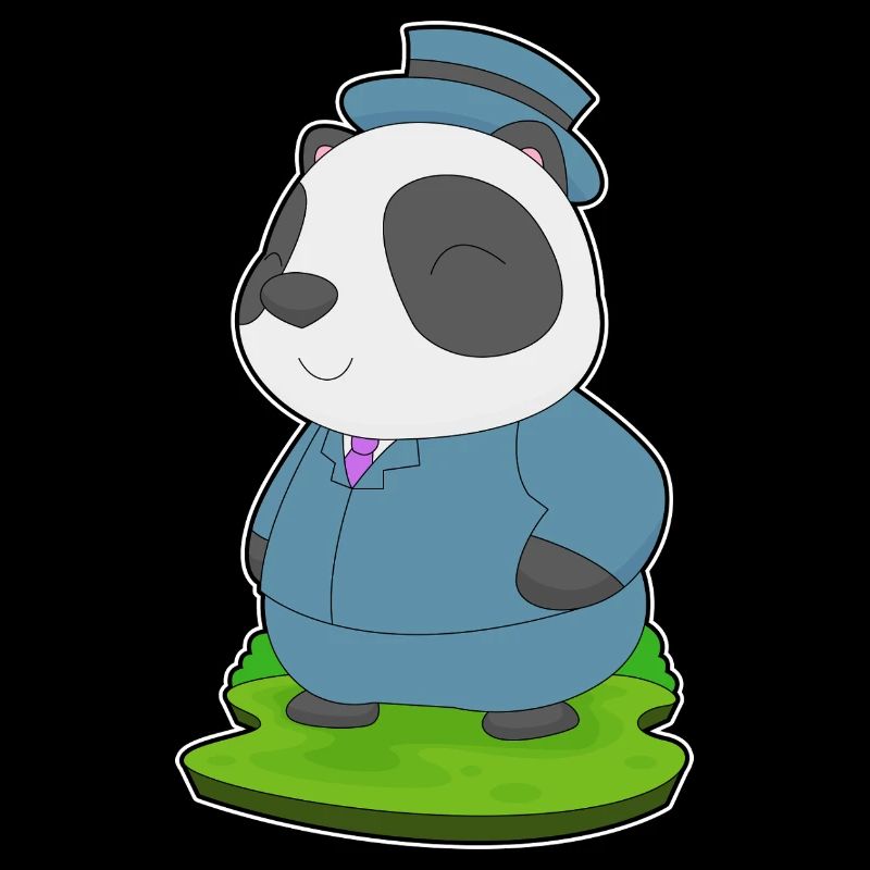 Panda Bräutigam Anzug Hochzeit