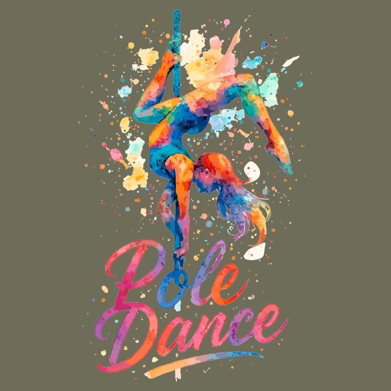 Pole Dance Pole Dancer Aquarelle Couleur Cadeau