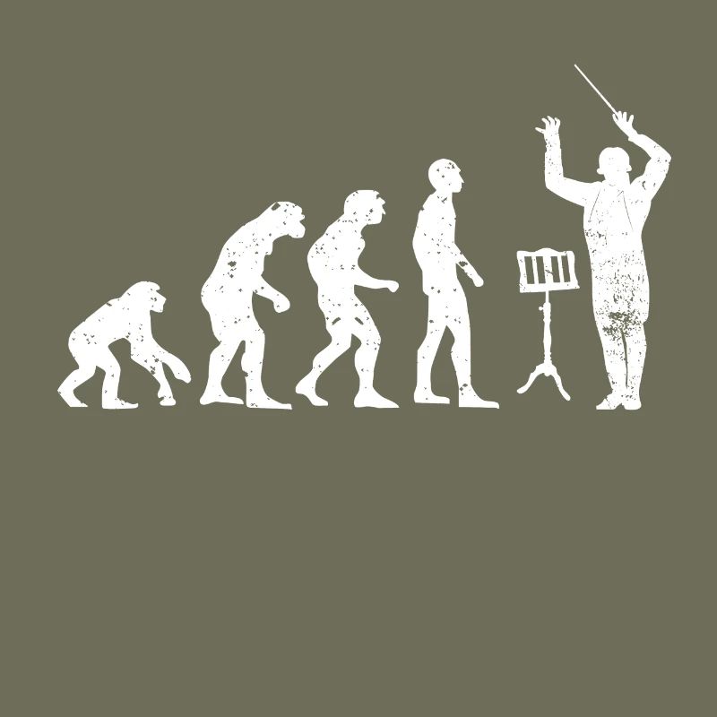 Dirigent Evolution Musiker Geschenkidee