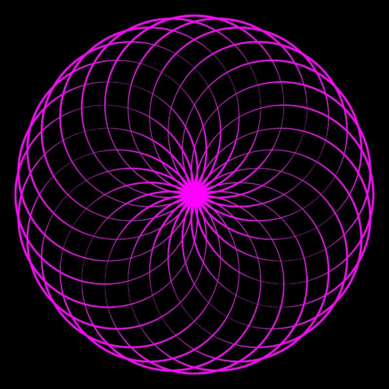 Neon spiral net torus