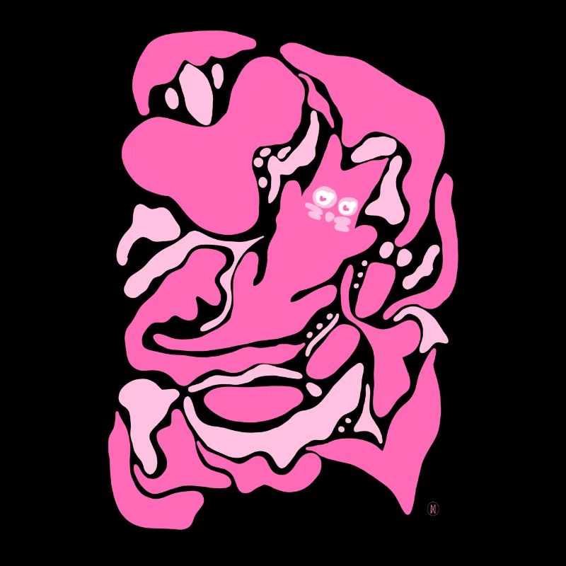 Abstrakte rosa Katze