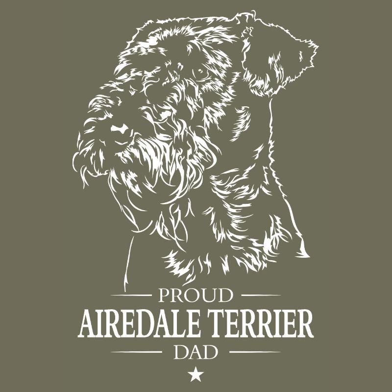 Proud Airedale Terrier Dad Hunde Hund Wilsigns