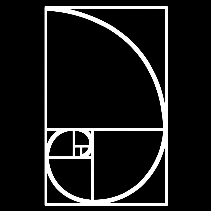 Fibonacci courbe de type ratio or