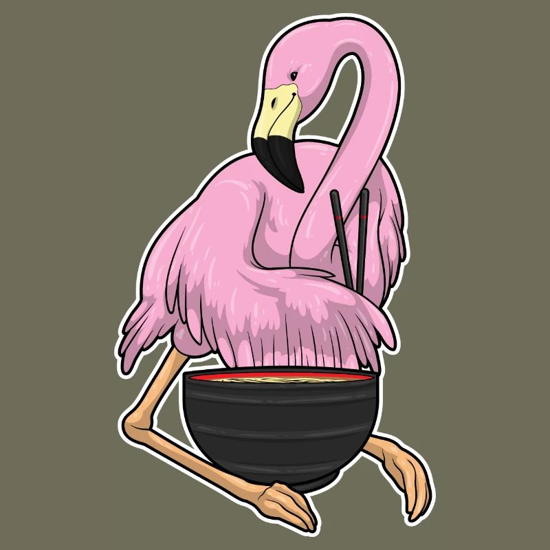 Cuisson de ramen pour Chef Flamant Rose