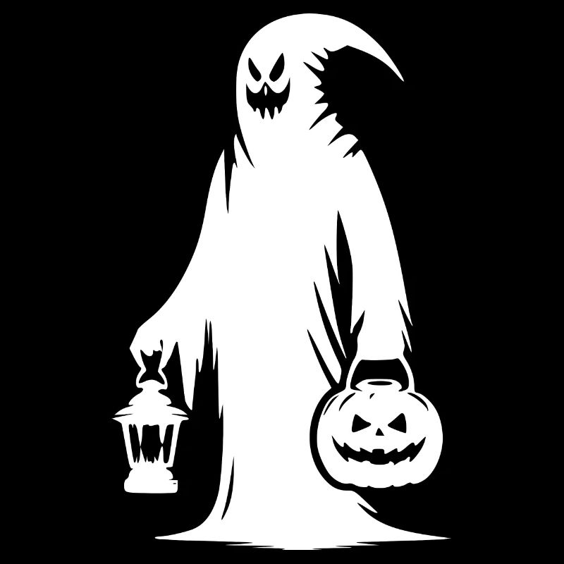 Creepy Funny Masks Ghost with Pumpkin Lantern