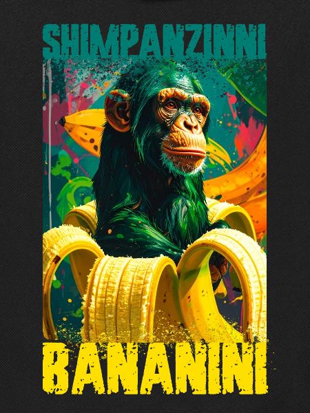 shimpanzinni bananini,shimpanse,banana,graffiti
