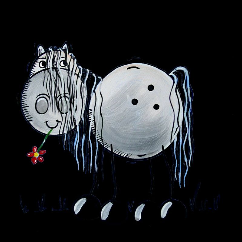 Pferd mit Blume