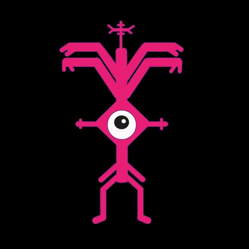 ElectroParty Impression Psyclops Magenta Violette White