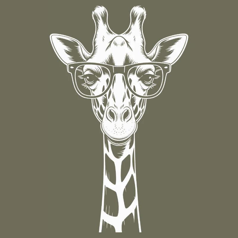 Humorvolle Giraffe mit Brille