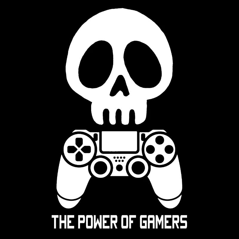 Weißer Gamer Schädel