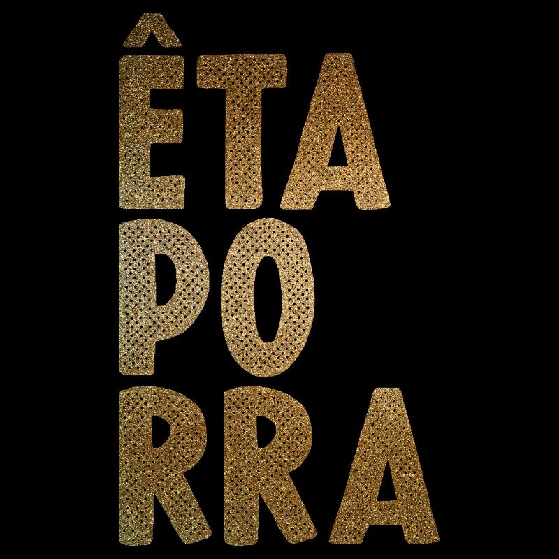 Gold Glitter Vertical Typography