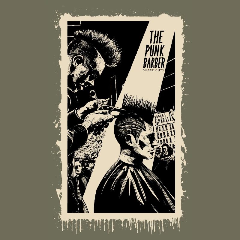 Punk barber sharp cuts