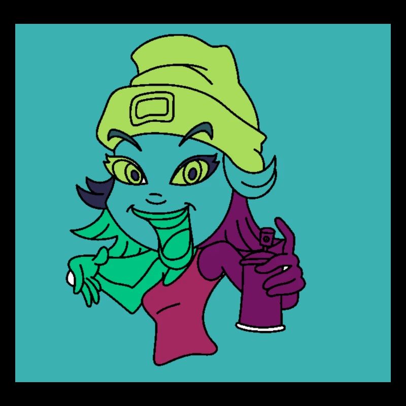 Neon Graffiti Mascot