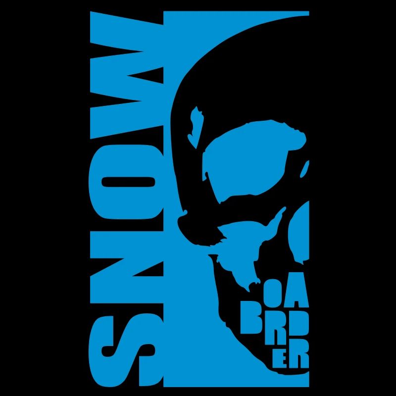 snow boarder skull
