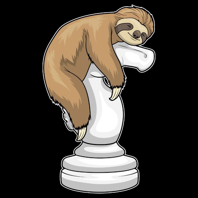 Faultier Schachfigur Springer Schach