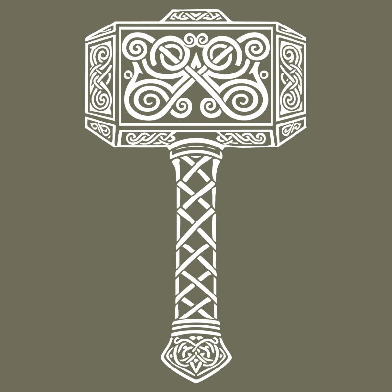 Mjölnir Thors Hammer Wikinger-Maskottchen