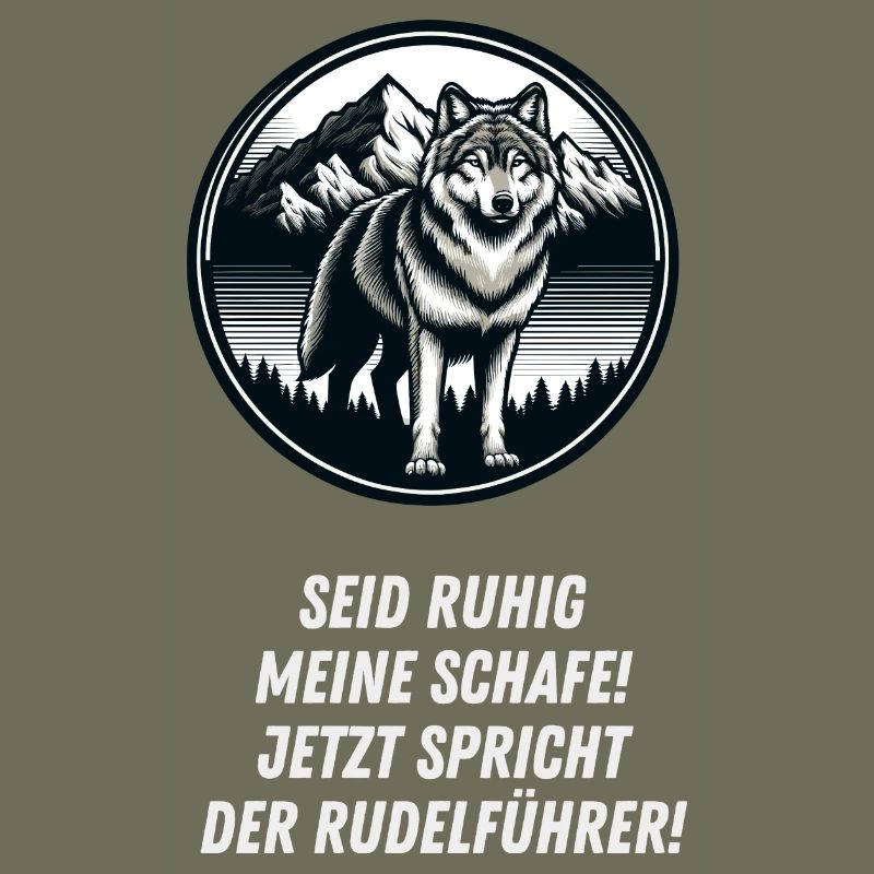 Wolfsdesign mit selbstbewussten Spruch!