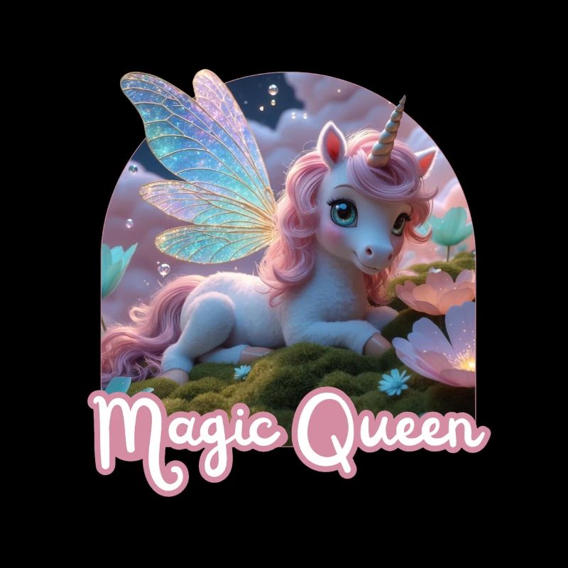 Licorne Blanche avec Des Ailes - Magic Queen