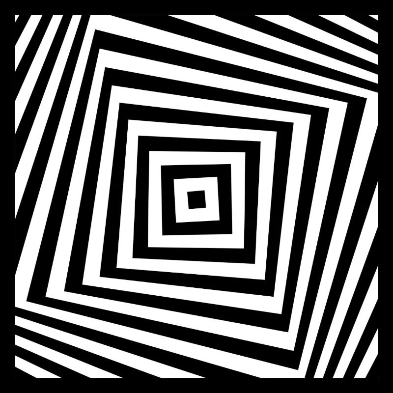 Black and White Square Hairspring