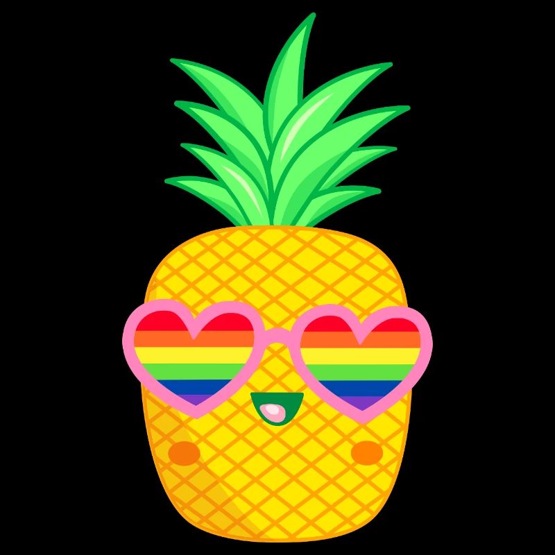 Lunettes en forme d’ananas LGBTQ Drapeau arc-en-ciel