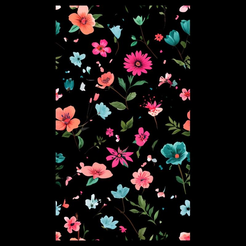 Lebendiges Blumenmuster Kunst