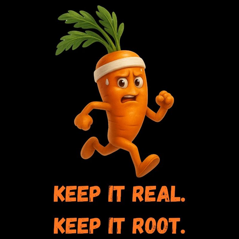 Carrot Runner – Keep It Real Root Caricature