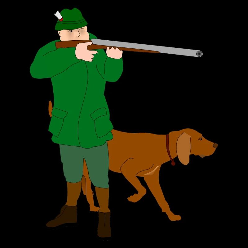 Jäger mit Hund