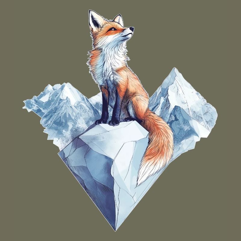 Fox winter motif