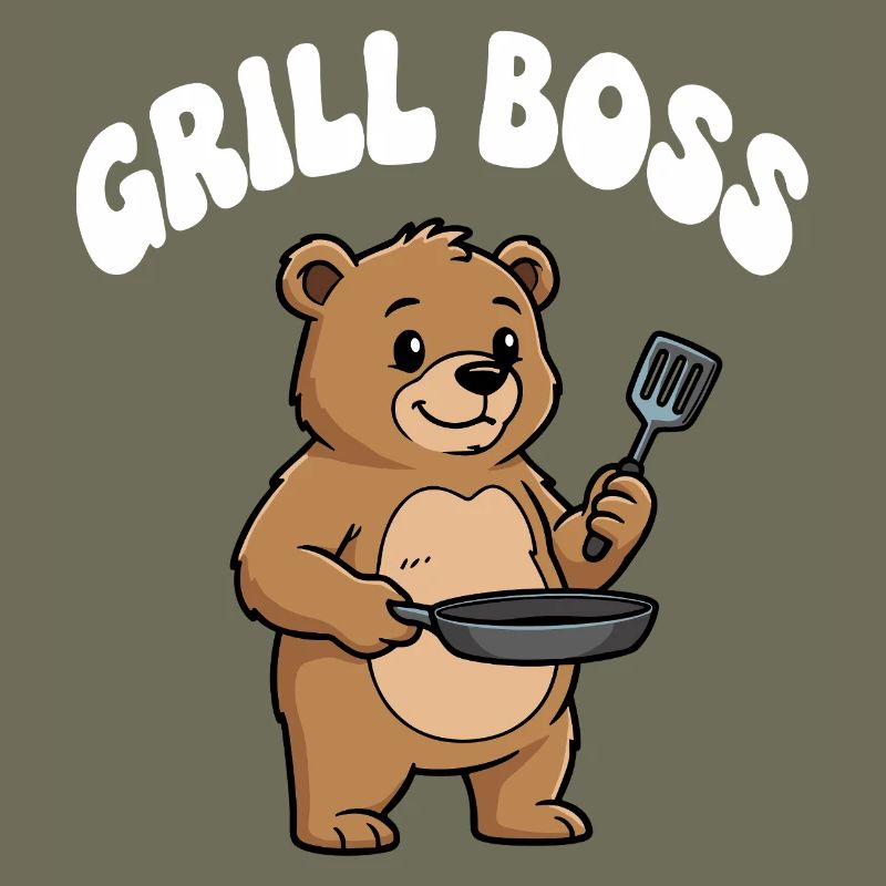 Grill Bear Cooking Design