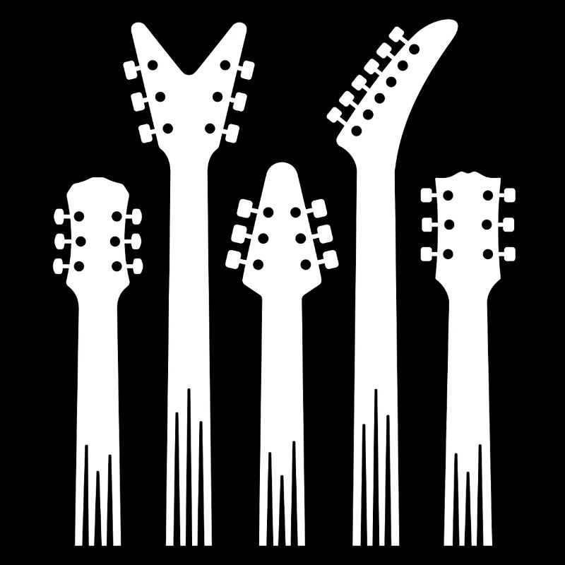 Gitarrenkopf-Silhouetten