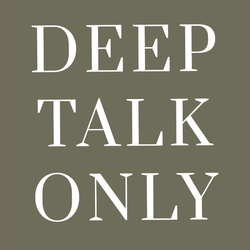 Deep Talk Only – Minimal Introvert Quote Design