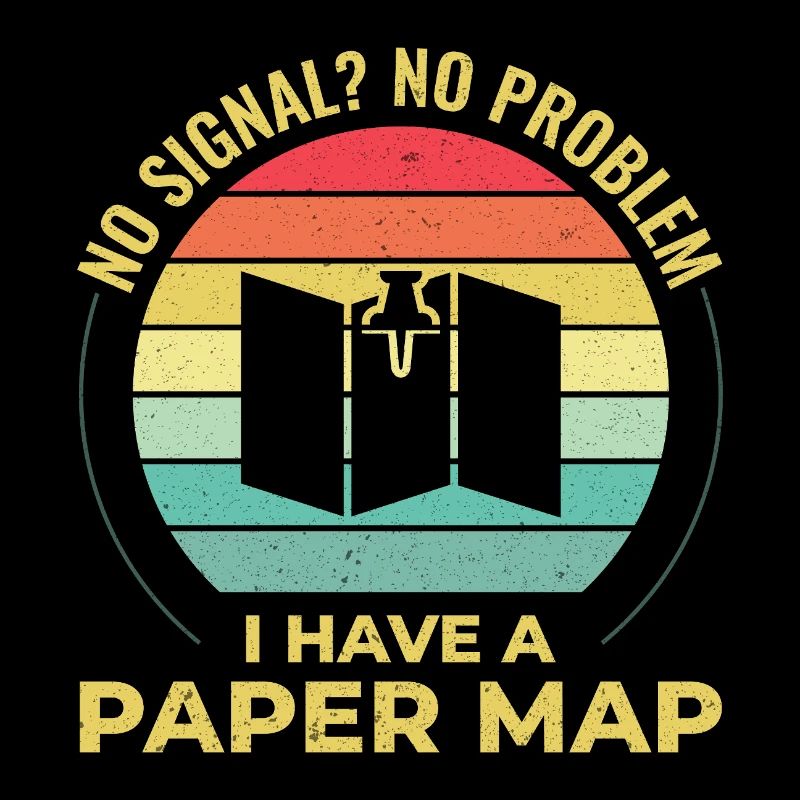 GIS Analyst Map Pin Sunset Retro Camping Hiking