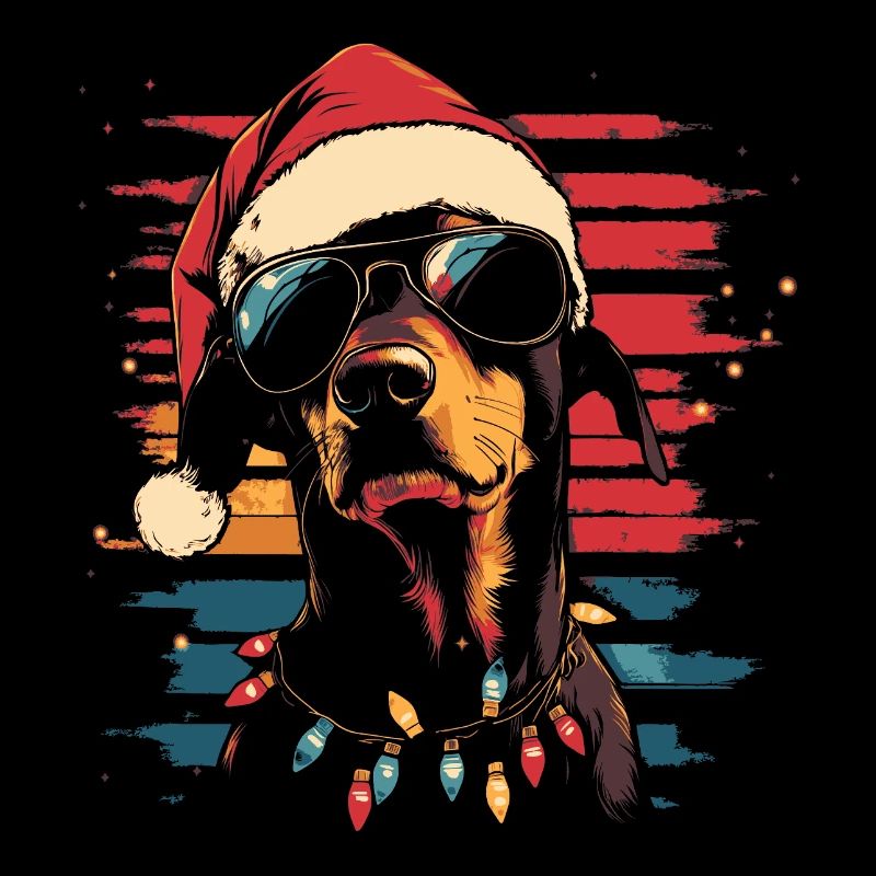 Lunettes de soleil de Noël Doberman