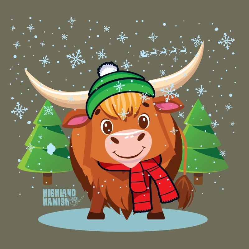 Highland Weihnachtskuh