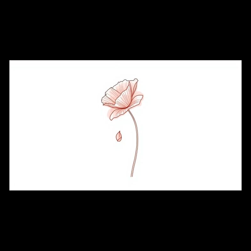 Dessin au trait délicat de rêve de fleur