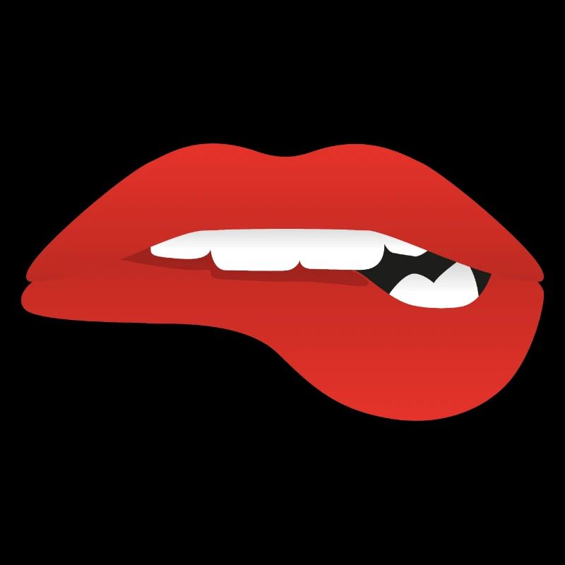 Rote Lippen sagen Küss mich